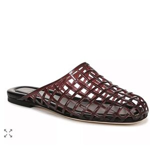 Vince Burgundy Woven Mules